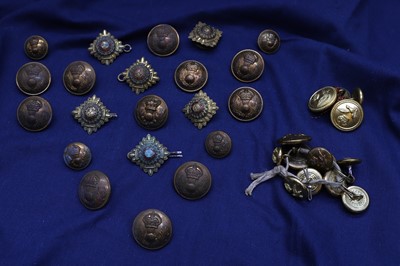Lot 57 - A collection of gilt-brass tunic buttons