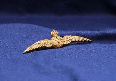 Lot 63 - A Royal Flying Corps Pilots brass dress wings