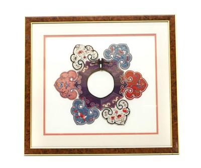 Lot 113 - A Chinese embroidered cloud collar