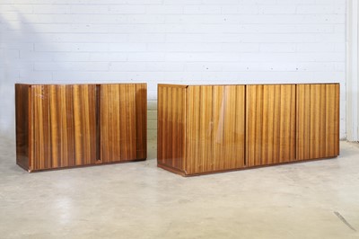 Lot 741 - Two Indian rosewood and line-inlaid cabinets