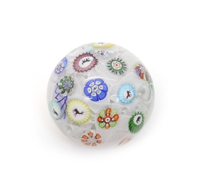 Lot 218 - A Baccarat space millefiori glass paperweight
