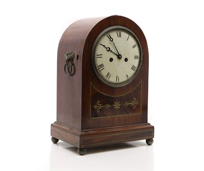 Lot 455 - A Victorian brass inlaid mahogany bracket clock