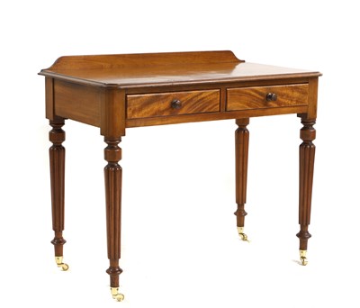 Lot 612 - A Victorian mahogany two drawer table