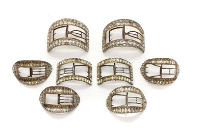 Lot 98 - Four pairs of shoe buckles