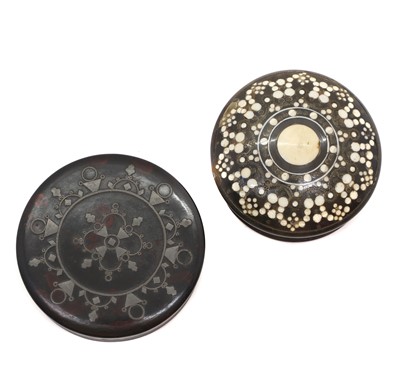Lot 252 - A pique work snuff box
