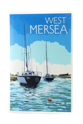 Lot 630 - A painted 'travel poster' type sign