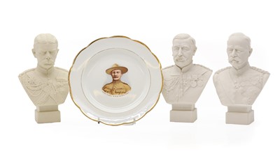 Lot 332 - A group of three parian ware busts