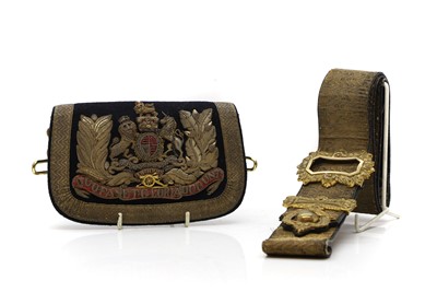 Lot 564 - A Royal Artillery Officer’s full flap dress pouch and belt