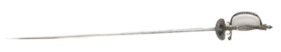 Lot 593 - A cut steel court sword and straps