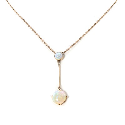Lot 24 - An early 20th century Edna May style drop necklace