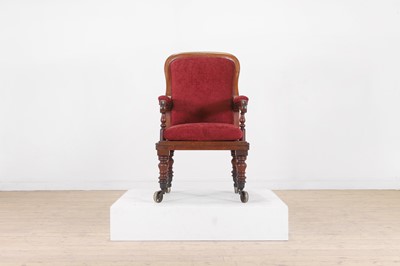 Lot 447 - A Victorian walnut campaign chair by John Alderman of London