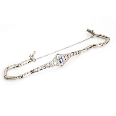 Lot 50 - A sapphire and diamond bracelet