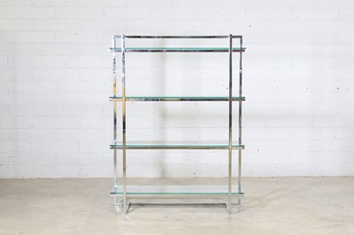 Lot 730 - A modernist chrome and glass étagère