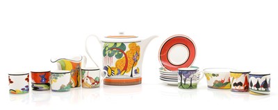 Lot 321 - Clarice Cliff By Wedgwood, Ltd Edition Connoisseur Collection coffee service