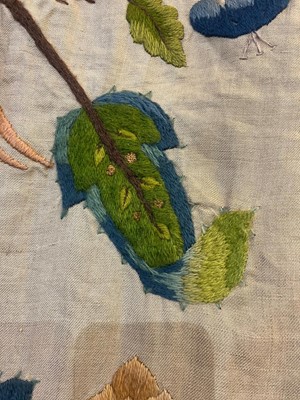 Lot 306 - Two pairs of crewelwork panels