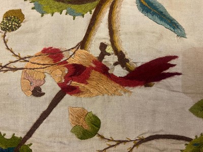 Lot 306 - Two pairs of crewelwork panels