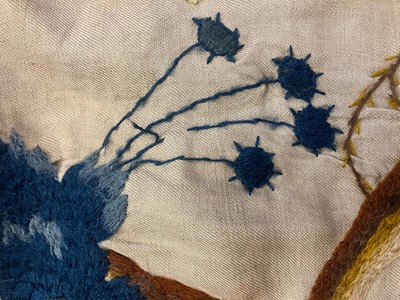 Lot 306 - Two pairs of crewelwork panels
