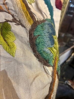 Lot 306 - Two pairs of crewelwork panels