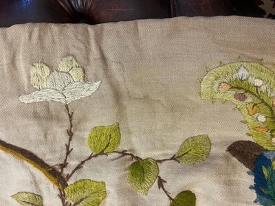 Lot 306 - Two pairs of crewelwork panels