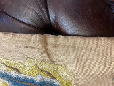 Lot 306 - Two pairs of crewelwork panels