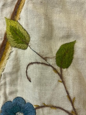 Lot 306 - Two pairs of crewelwork panels