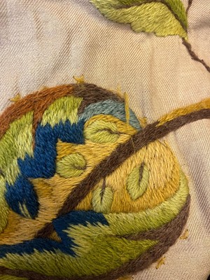 Lot 306 - Two pairs of crewelwork panels