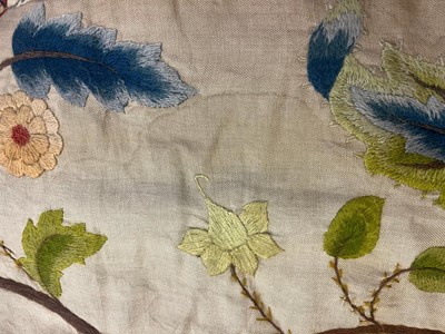 Lot 306 - Two pairs of crewelwork panels