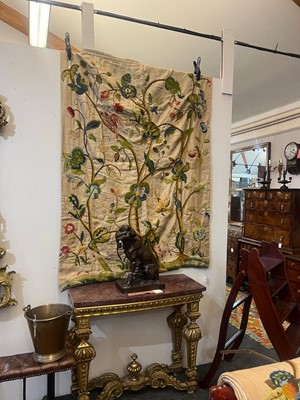 Lot 306 - Two pairs of crewelwork panels