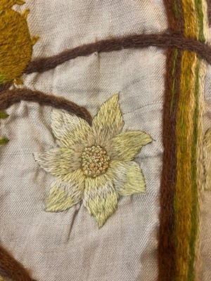 Lot 306 - Two pairs of crewelwork panels