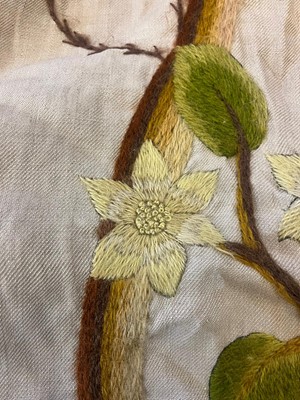 Lot 306 - Two pairs of crewelwork panels