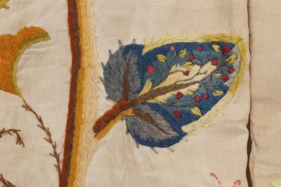 Lot 306 - Two pairs of crewelwork panels