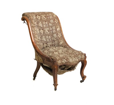 Lot 707 - A late Regency maplewood framed drawing room chair