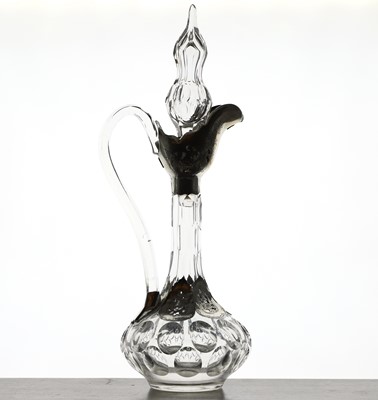 Lot 25 - A Dutch silver mounted claret jug