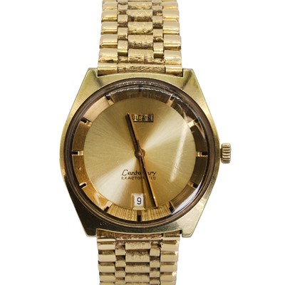Lot 345 - A gentlemen's gold plated Vulcain Centenary automatic watch, c.1958