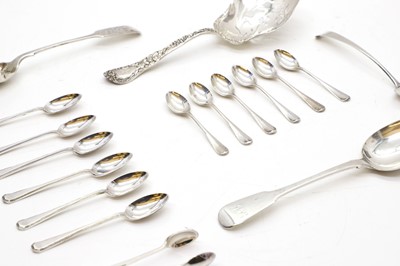 Lot 52 - A collection of silver flatware