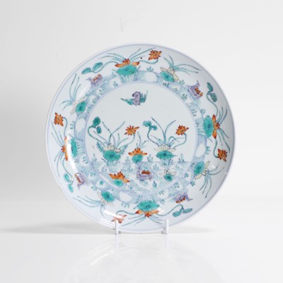 Lot 93 - A Chinese doucai plate