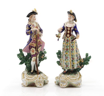 Lot 349 - A pair of porcelain figures