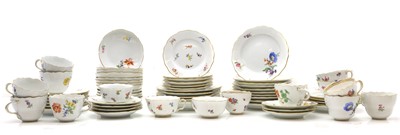Lot 317 - A collection of Meissen porcelain tea wares