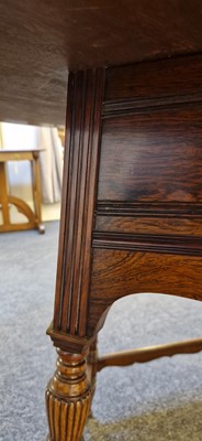 Lot 5 - A rosewood and ivory-inlaid circular centre table