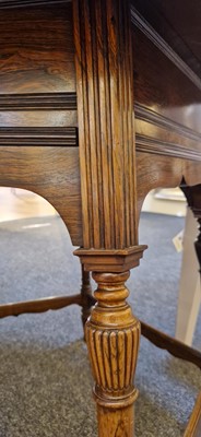 Lot 5 - A rosewood and ivory-inlaid circular centre table