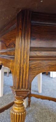 Lot 5 - A rosewood and ivory-inlaid circular centre table