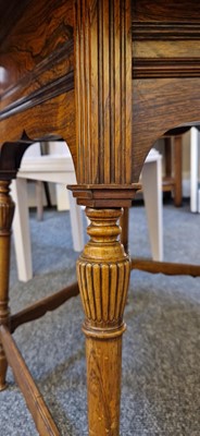 Lot 5 - A rosewood and ivory-inlaid circular centre table