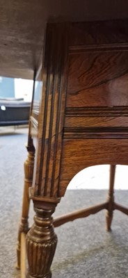 Lot 5 - A rosewood and ivory-inlaid circular centre table