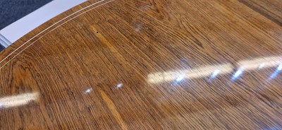 Lot 5 - A rosewood and ivory-inlaid circular centre table