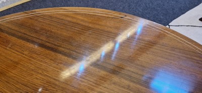 Lot 5 - A rosewood and ivory-inlaid circular centre table