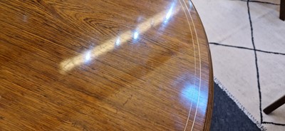 Lot 5 - A rosewood and ivory-inlaid circular centre table
