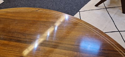 Lot 5 - A rosewood and ivory-inlaid circular centre table