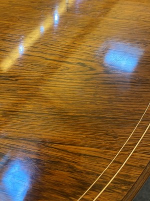 Lot 5 - A rosewood and ivory-inlaid circular centre table