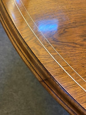 Lot 5 - A rosewood and ivory-inlaid circular centre table