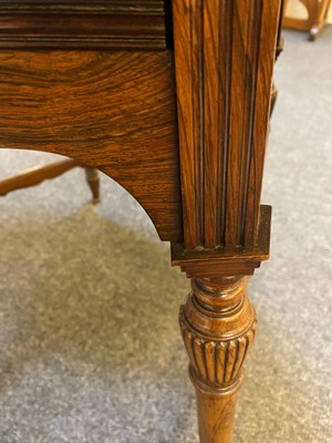 Lot 5 - A rosewood and ivory-inlaid circular centre table